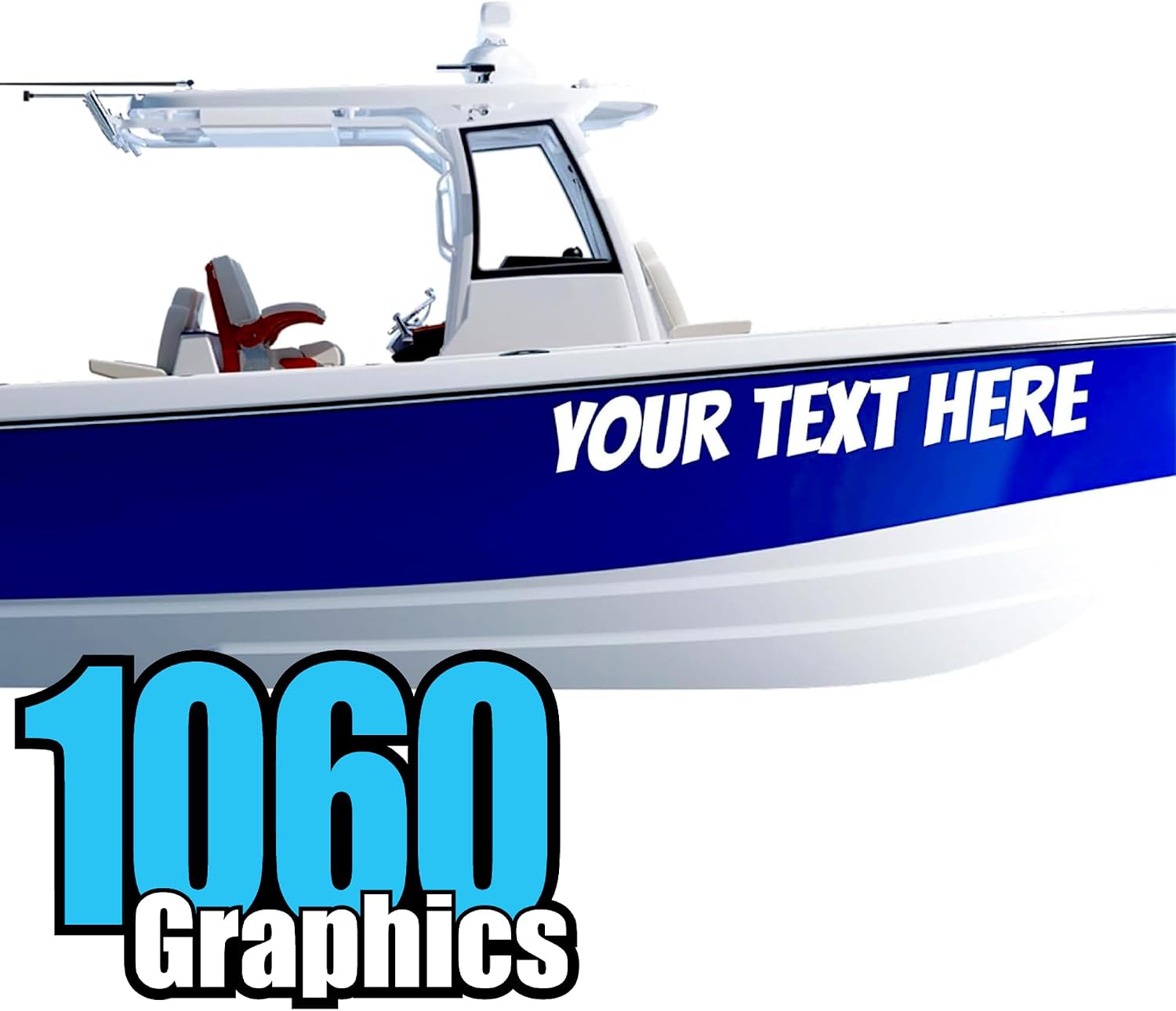 Custom Vinyl Boat Numbers & Letters (Two Decals)