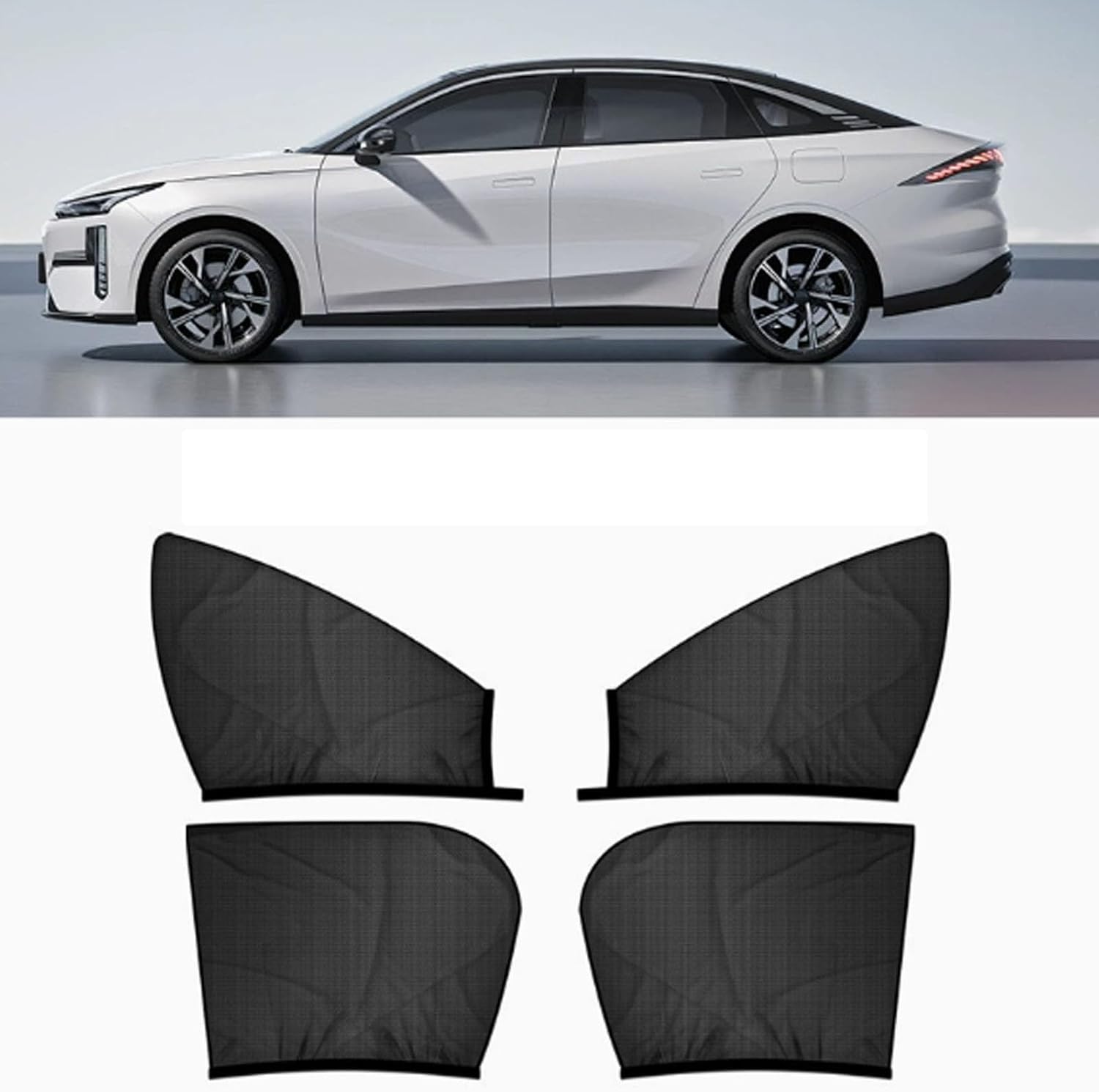 4Pcs Automotive Side Window Screens Mosquito Net for GMC Terrain 2018 2019 2020 2021 2022 2023 2024, Rear Front Door Sunshades Breathable Camping Travel Blocker,SUV