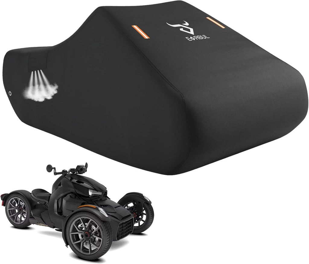 EVRBUL 3-Wheel Vehicles Cover Dustproof and Waterproof Full Motorcycle Cover Compatible with Can-Am Ryker 600 Ryker 900 Ryker Sport Ryker Rally Edition Fit up to 103"