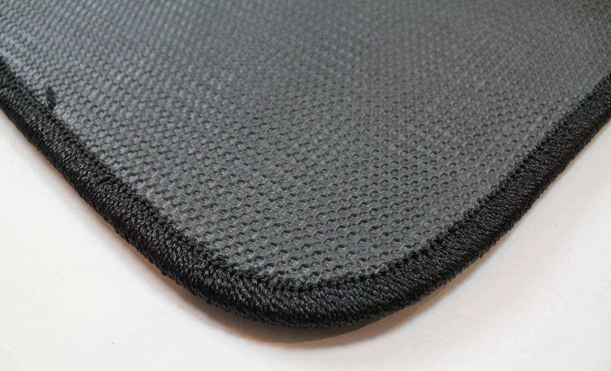 Custom Fit 2 Piece Carpet Front Mats Compatible with 1997-2004 Corvette Coupe with Black C5 Flag Logo - Tan