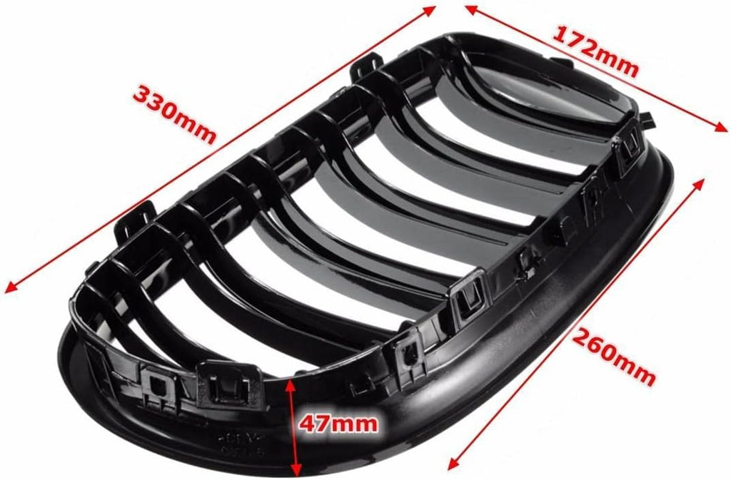 Kidney Front Bumper Grilles Grill For BMW 3-Series E90 E91 2009 2010 2011 328i 318i 320i 323i 325i 330i 335i 4D 4-Door Sedan Wagon Gloss Color