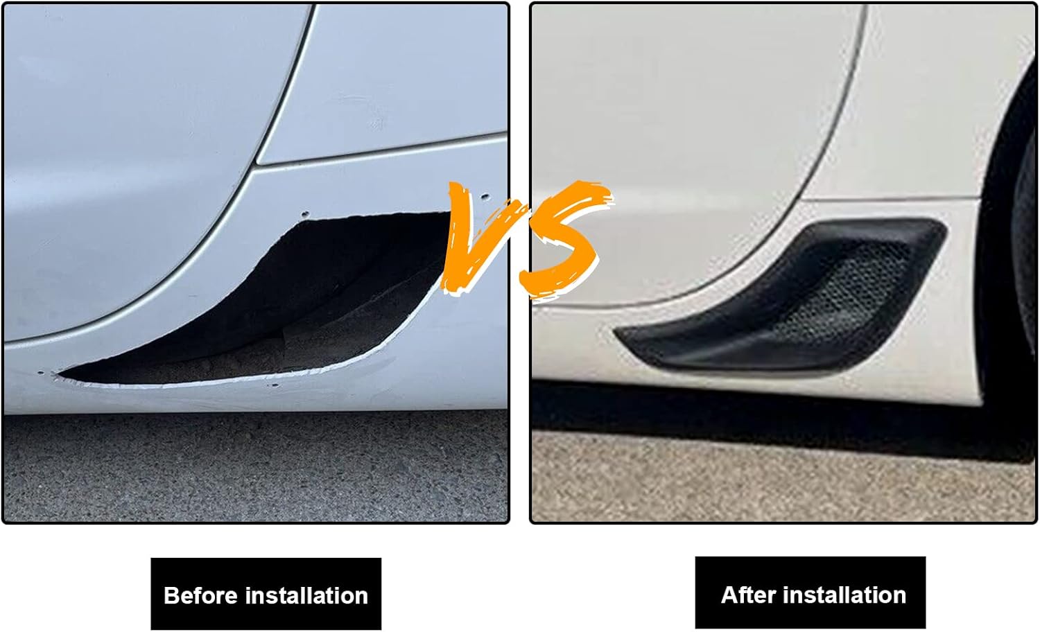 Kojem Rear Brake Duct Pair Compatible with 1997-2004 Chevy Chevrolet C5 Corvette Z06 Scoop Vent Kit Brake Caliper Cooling Air Scoop Assembly Replacement for 10322762 10322761