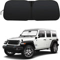 2026 Upgrade Front Windshield Sun Shade Foldable Jeep Wrangler Sun Shade/Jeep Gladiator Sun Shade fit for Jeep Wrangler JL JLU 2018-2026 / Jeep Gladiator 2020-2026 |Keep Car Interior Cooler|