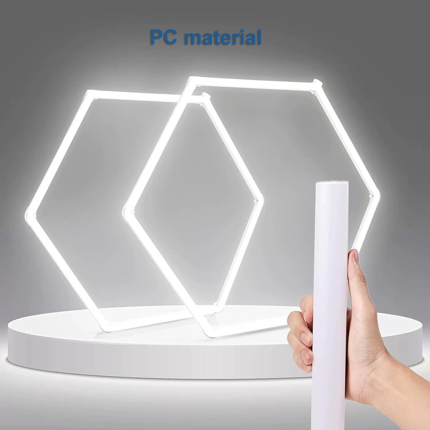 Honeycomb LED Light for Car Detailing, Connectors, Light Tubes, Accessories, Any Combination, for Gym, Sports Stadium, Cafe, Dance Studio V-Shaped