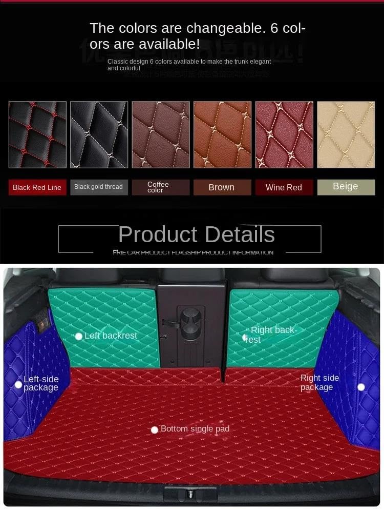 Trunk Carpets for BMW X6 F16 2015 2016 2017 2018 2019 Custom Full Coverage Carpet Interior Accessories Boot Liner Protector