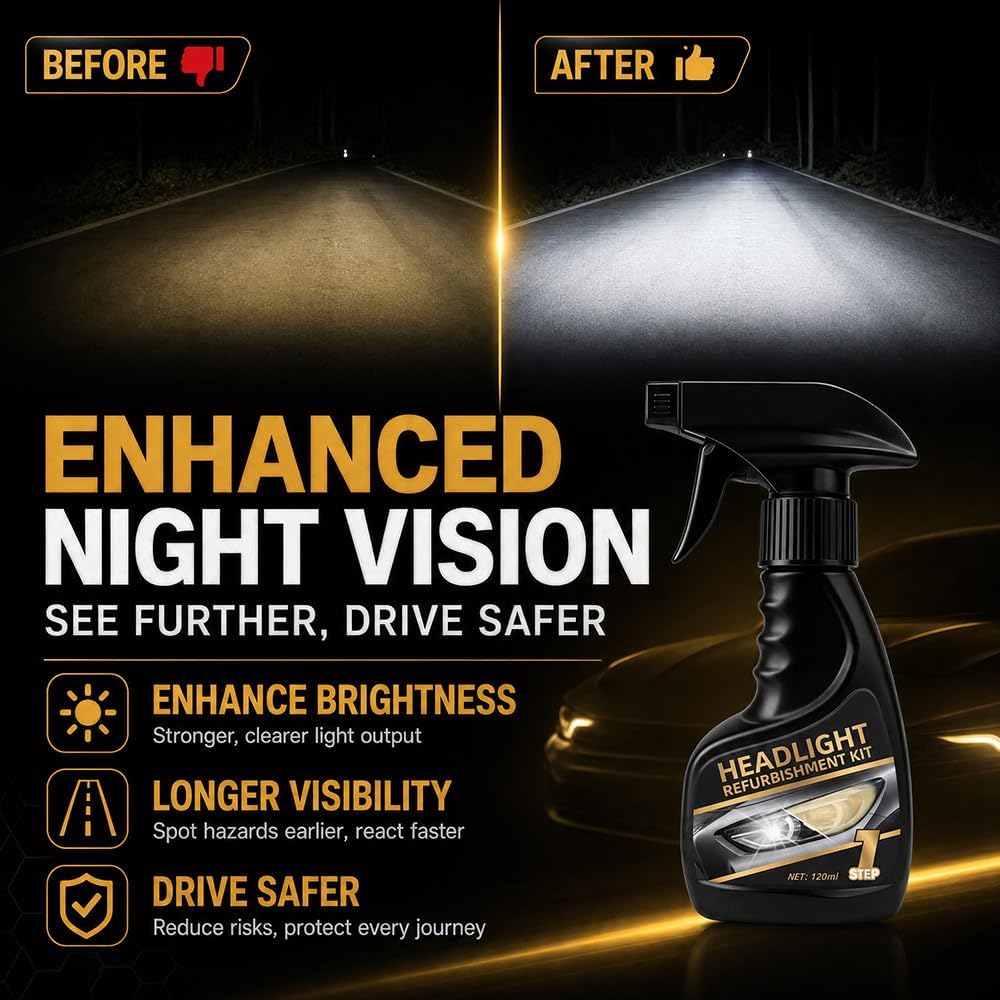 2026 new Model Multifunctional Car Headlight Polishing for All Vehicle TypesCar Headlight Restoration Polishing Kits,Headlight Cleaner and,Automotive Headlamp Restoration Fluid Oxidized。 (1pc)