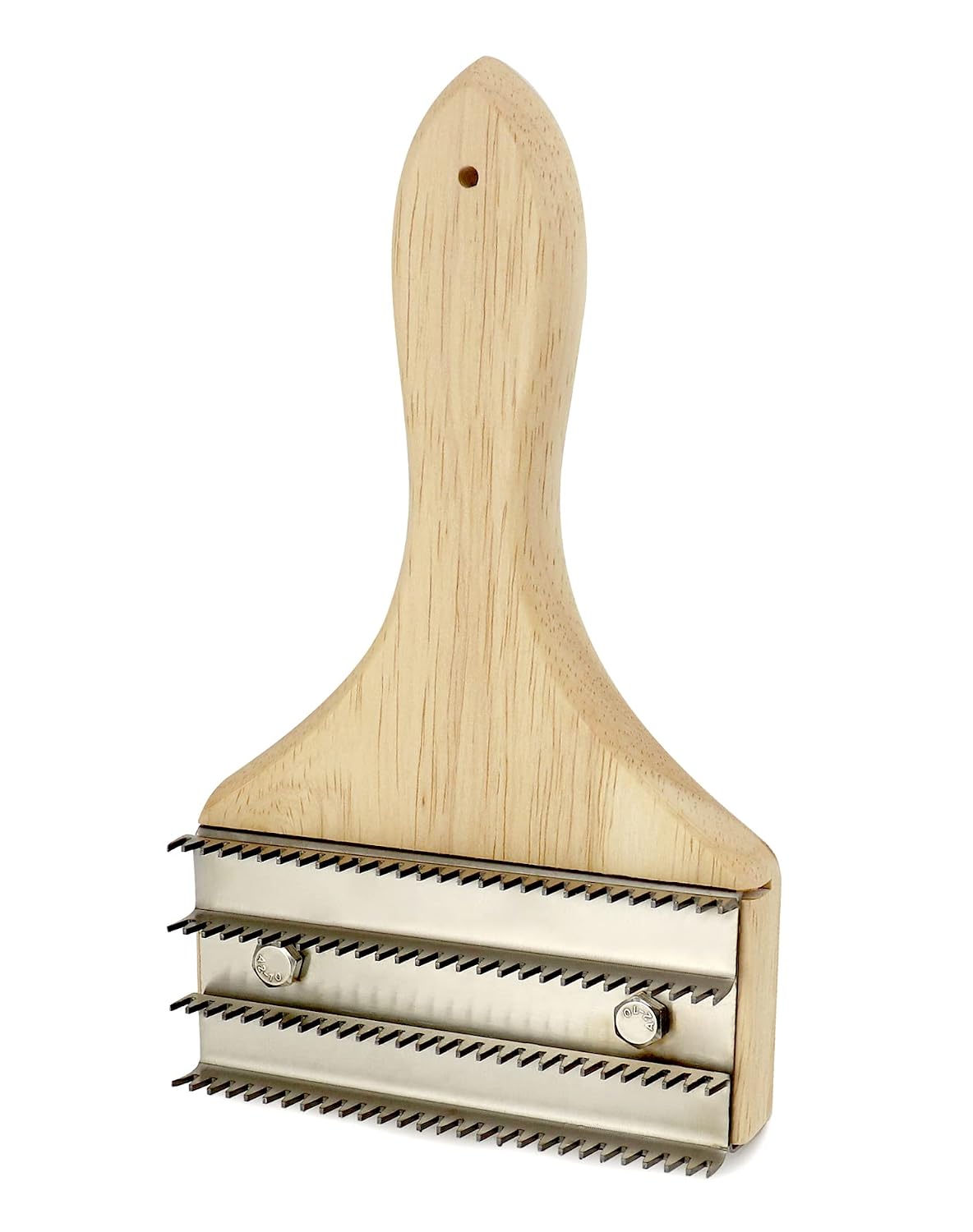 QWORK Buffing Wheel Rake – 7-7/8" L x 4 3/4" W Effortlessly Remove Residual Compounds and Metal from Buffing Wheels and Airway Buffing Pads, Stainless Steel Polishing Rake