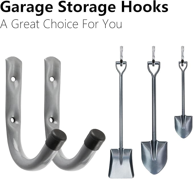 HOME MASTER HARDWARE 12 Pack 4-Inch Heavy Duty Garage Storage Wall Hooks - Image 3