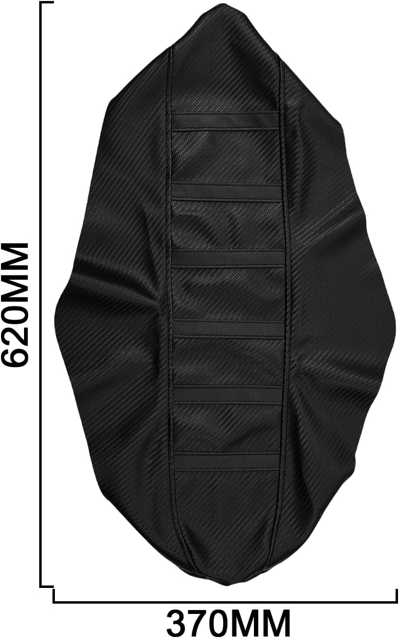 Seat Cover for Tutti Tuttio Tutto Soleil 01 Electric Dirt Bike | Non Slip Black Stripe Gripper Soft Water Proof Black
