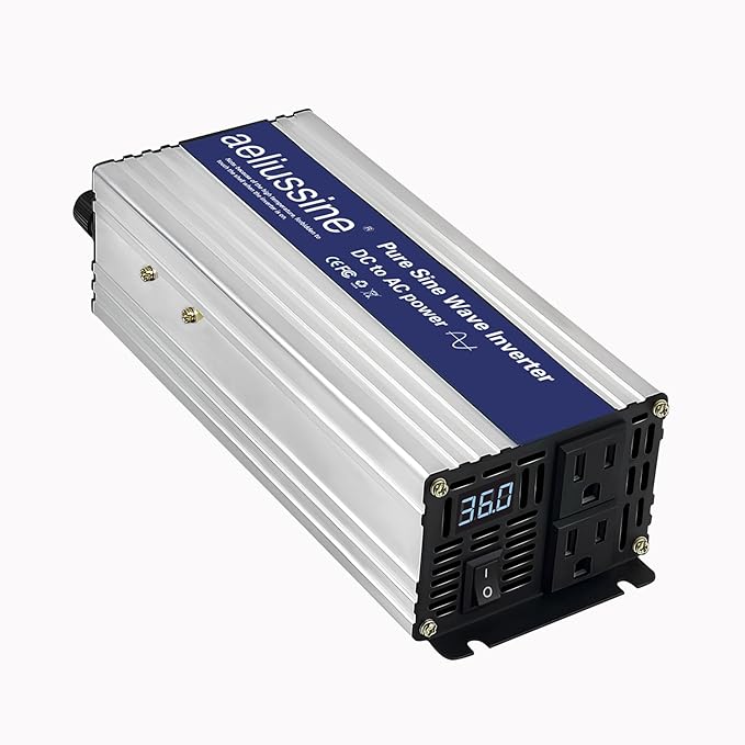 1000W Pure Sine Wave Inverter-36V DC to 110V 120V AC Power Converter by aeliussine
