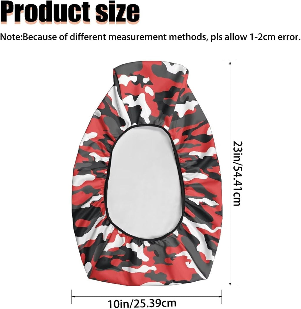 Red Camo ATV Seat Cover Waterproof Universal Fit Most Four-Wheeler Anti-Slip & Tear-Resistant Four Wheeler Seat Cover ATV Accessories, 1 Pack