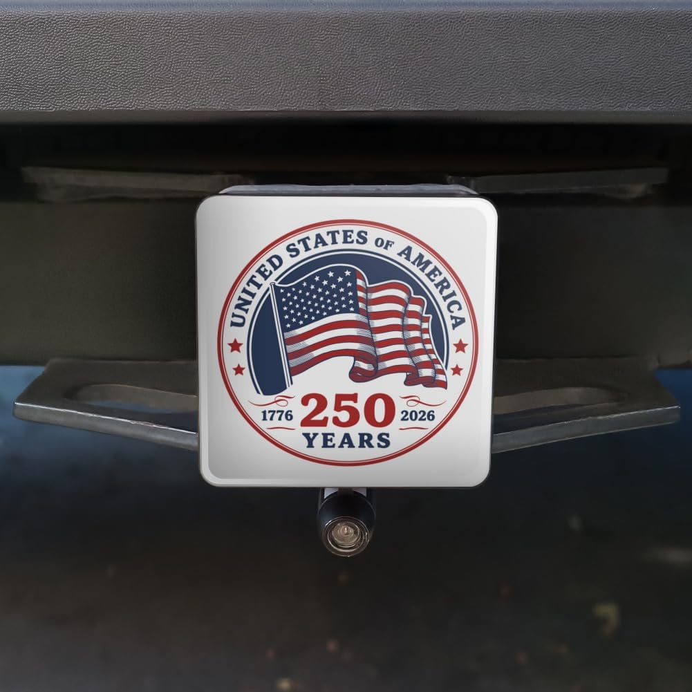Graphics & More United States of America 250 Years Badge Tow Trailer Hitch Cover Plug Insert 1 1/4 inch (1.25")