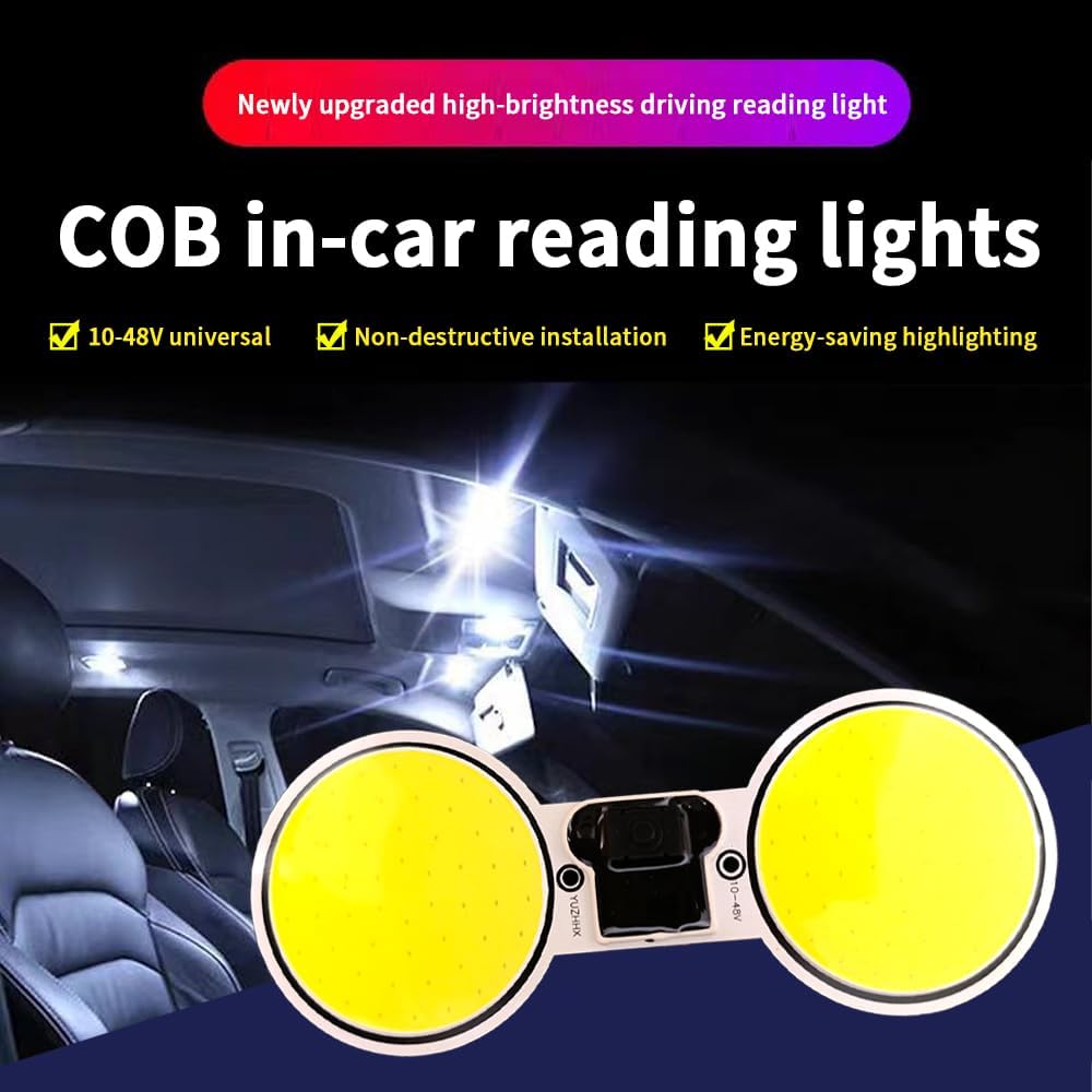 This 10-48V universal COB compartment lamp cab lamp is suitable for camper, truck, van, RV, trailer, boat, car, containerUltra-thin, ultra-bright, long service life, 108 COB chips