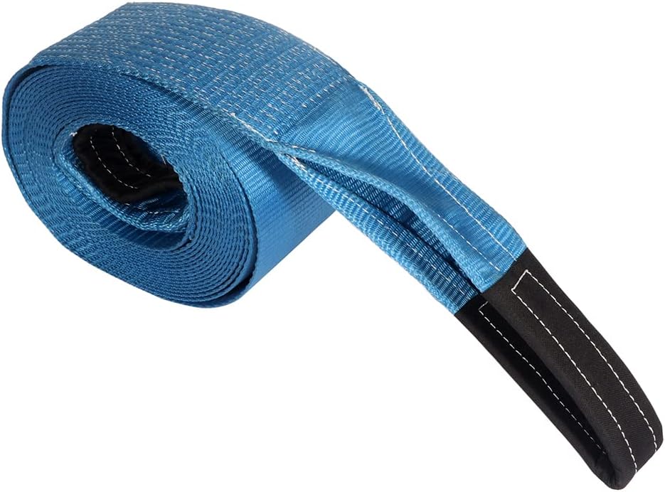 OCPTY 30 ft x 4 in Heavy Duty Tow Strap 20,000 lbs Towing Straps for Truck, ATV, Jeep, UTV, Tractor Emergency Towing Rope, Tree Saver, Winch Extension 1Pcs