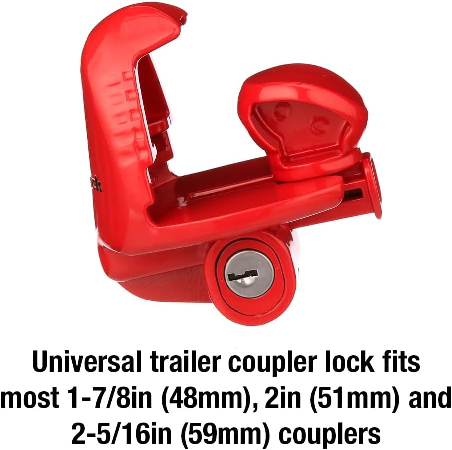 Master Lock Trailer Coupler Lock, Universal Size Fits 1-7/8", 2", and 2-5/16", 389DAT