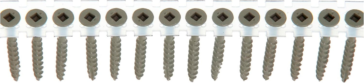 senco duraspin#8x1-3/4 collated ext decking, dock screw (08d175w) shown in use