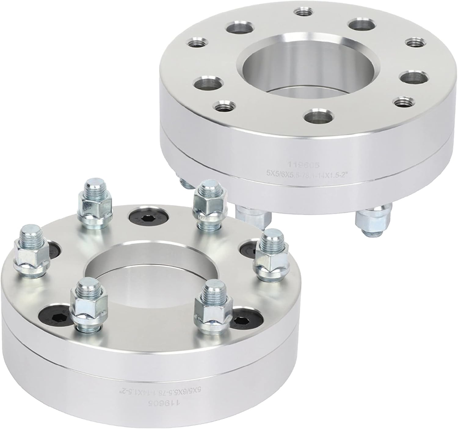 SCITOO 2" Wheel Spacers 5x5 for Chevrolet Tahoe 2Pcs | Wheel Spacers Adapters 14x1.5 Studs 78.1mm HB 5 Lug for Chevrolet C1500 for Chevrolet C1500 Suburban for Chevrolet Express 1500