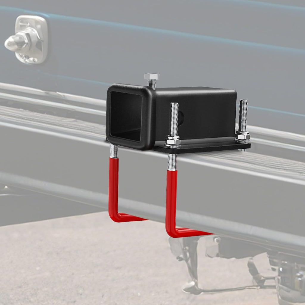 Nilight 2 Inch RV Bumper Hitch Receiver with Hitch Pin Fits 4-4.5" Beam, 200Lbs Tongue Weight Capacity Adapter, Travel Trailer Rear Bumper, Fit for Camper Bike Racks Cargo Carrier Car