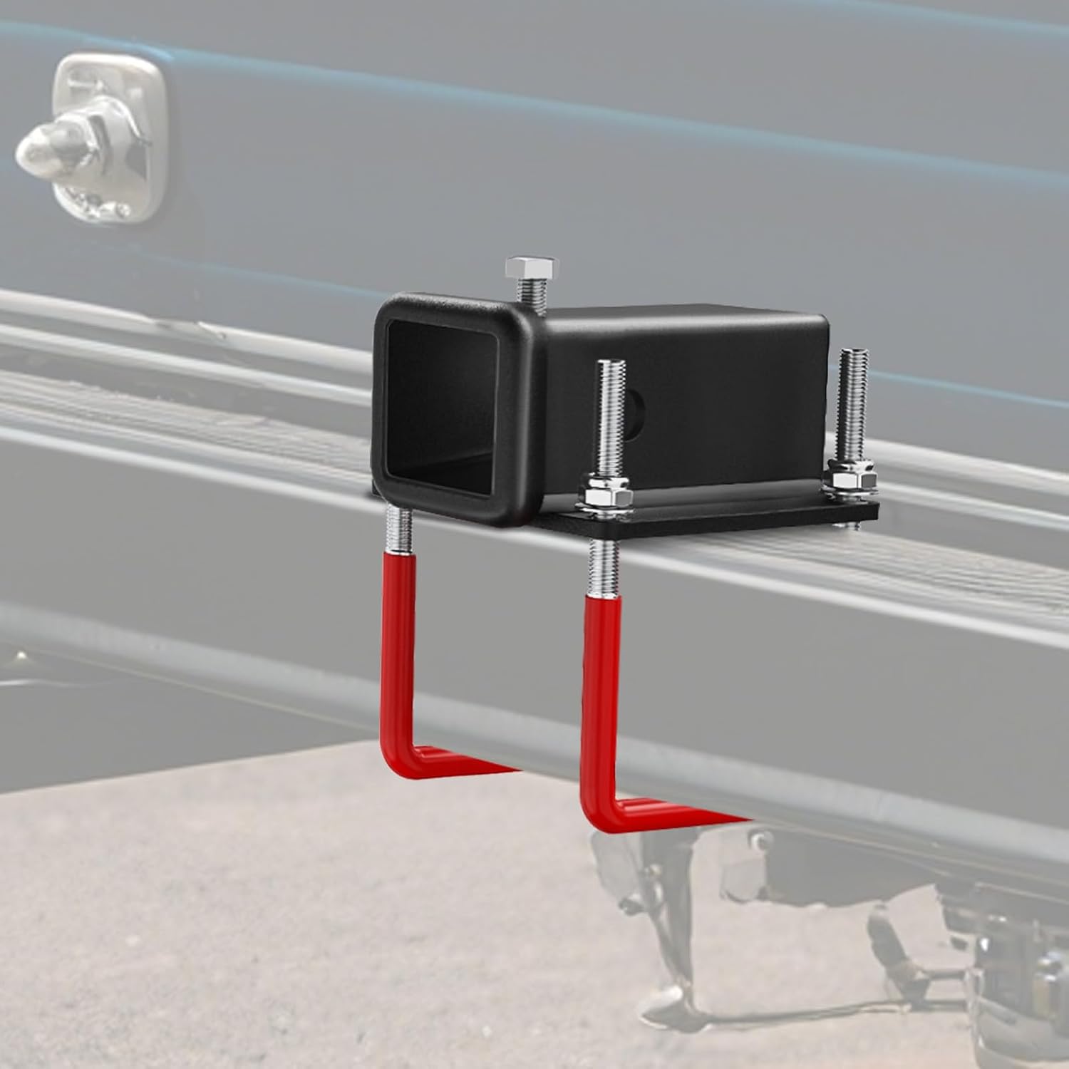 Nilight 2 Inch RV Bumper Hitch Receiver with Hitch Pin Fits 4-4.5" Beam, 200Lbs Tongue Weight Capacity Adapter, Travel Trailer Rear Bumper, Fit for Camper Bike Racks Cargo Carrier Car