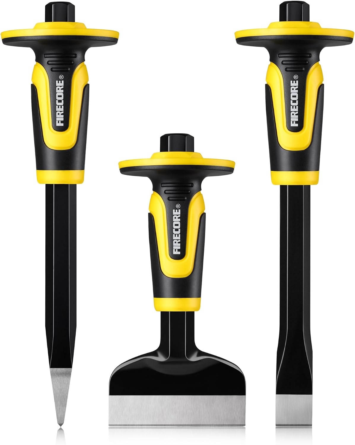 concrete chisel set, firecore 3pcs stone chisel tool, main product view