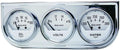 AUTO METER 2325 Autogage White Console Oil/Volt/Water Gauge with Chrome Steel , 2.3125 in.