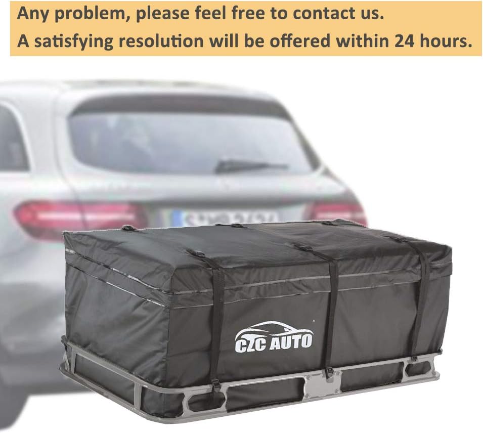 CZC AUTO Hitch Cargo Carrier Bag, 20 cu. ft Waterproof/Rainproof/Weatherproof...