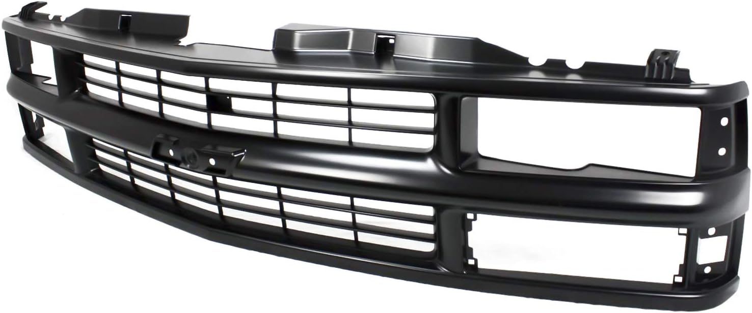 Garage-Pro Front Grille Assembly For Chevrolet Blazer 1994, C1500 1994-1999, Models with Composite Headlamps, Black Grill, Plastic