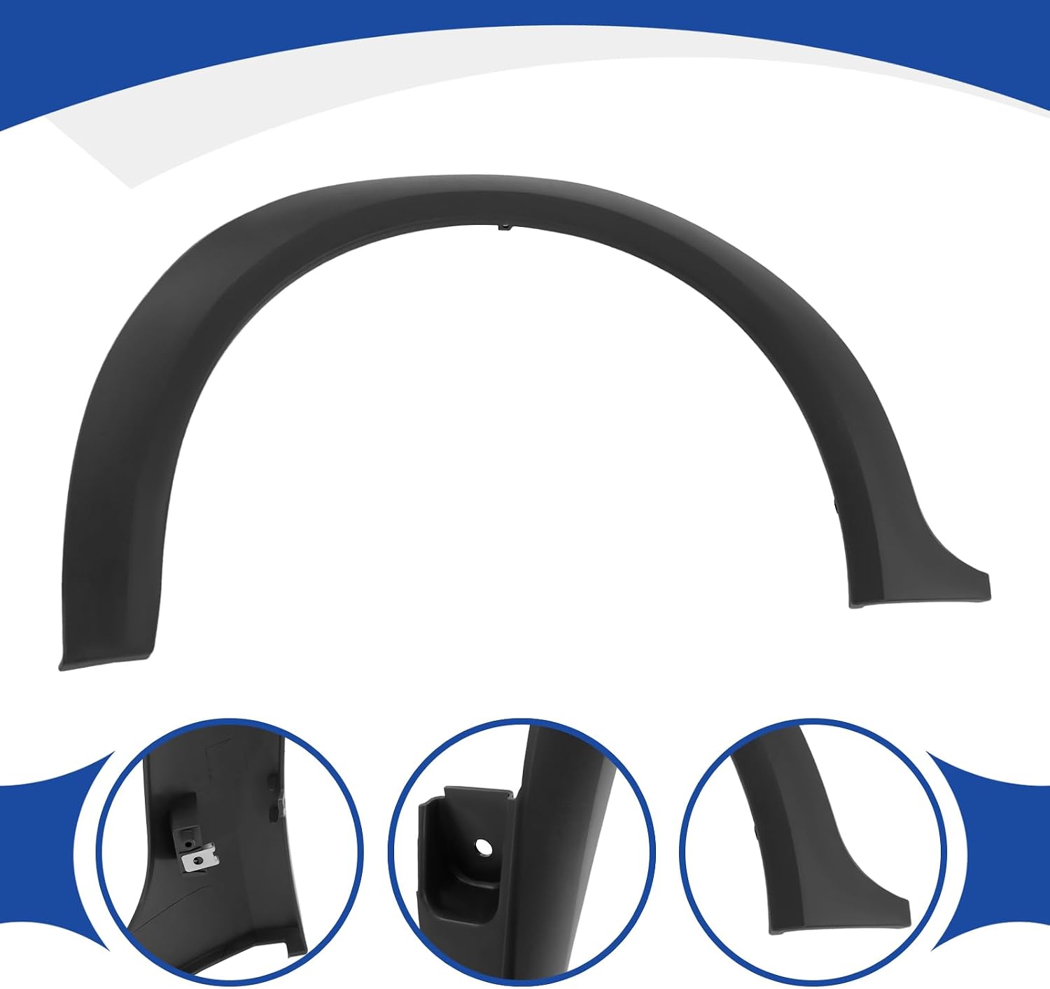 Front Right Fender Trim fit for 2010-2013 Ford Transit Connect XL XLT Electric, Passenger Side Wheel Arch Molding, 7T1Z58278L00AA Direct Replacement, Black