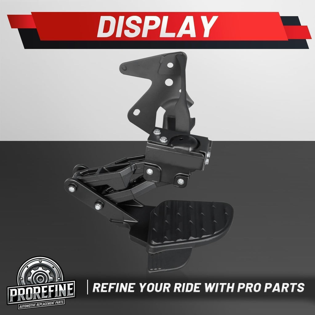 Upgraded Retractable Rear Bed Step Compatible with 2019-2024 Dodge Ram 1500 DT New Body Style Dual Exhaust Vehicles Driver Left Side Only Fits Base Standard Tailgate Only Replace 82215289AG 82215289AH