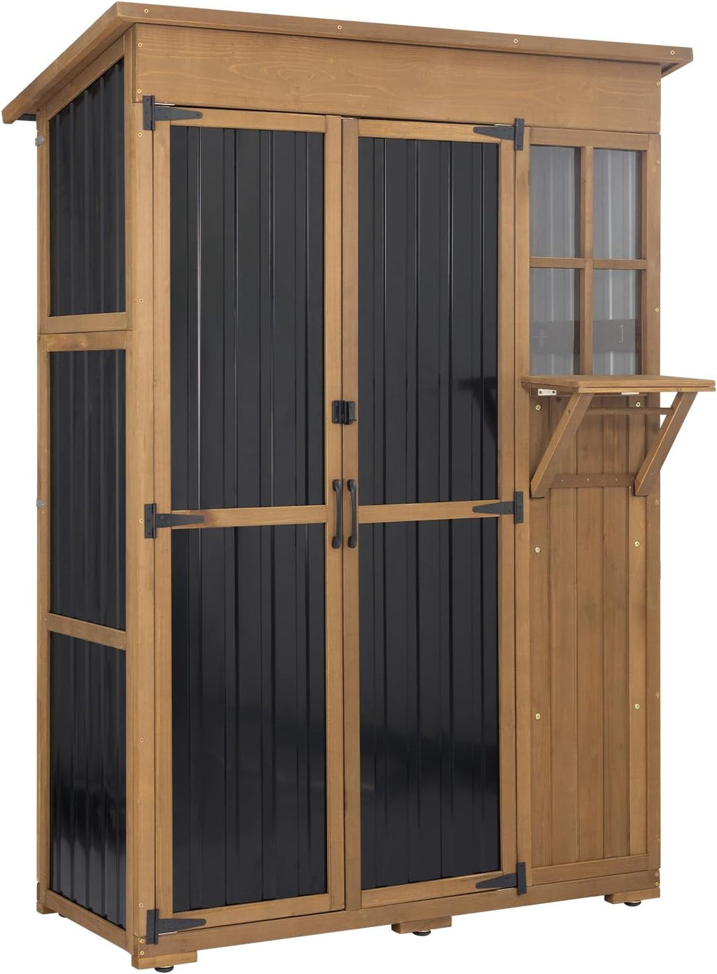large outdoor storage cabinet waterproof with shelves, outside, main product view
