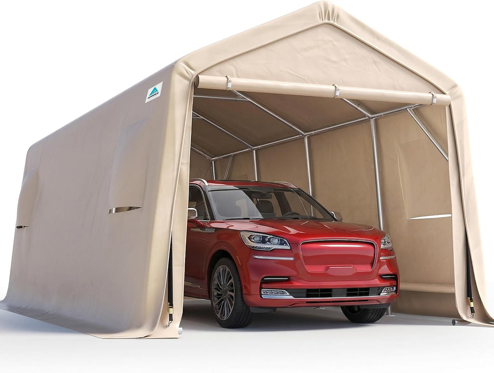 ADVANCE OUTDOOR Heavy Duty 10X20 ft Carport Outdoor Patio Portable Canopy Sto...
