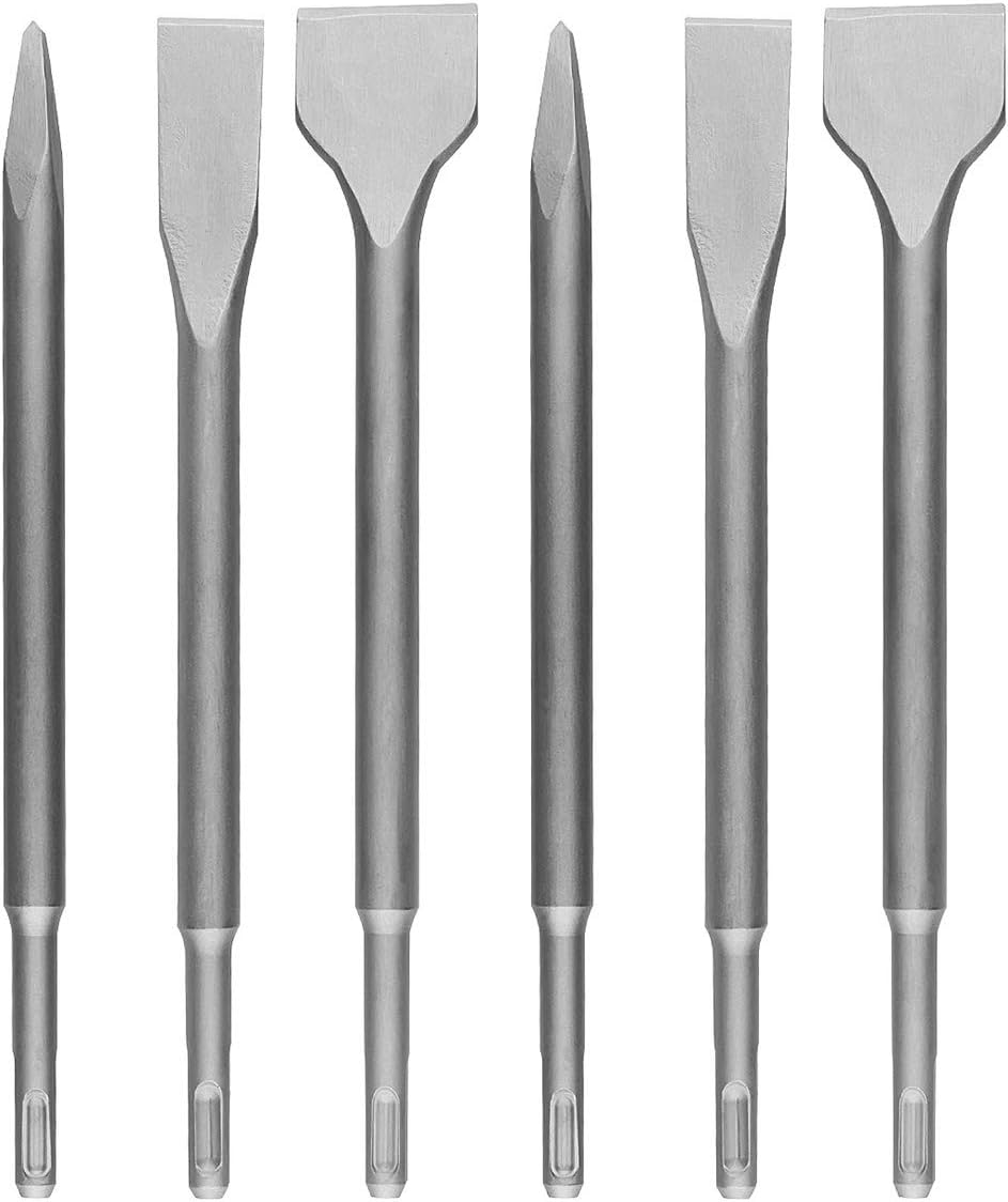 certbuy 6pcs sds plus chisel set tile removal, main product view