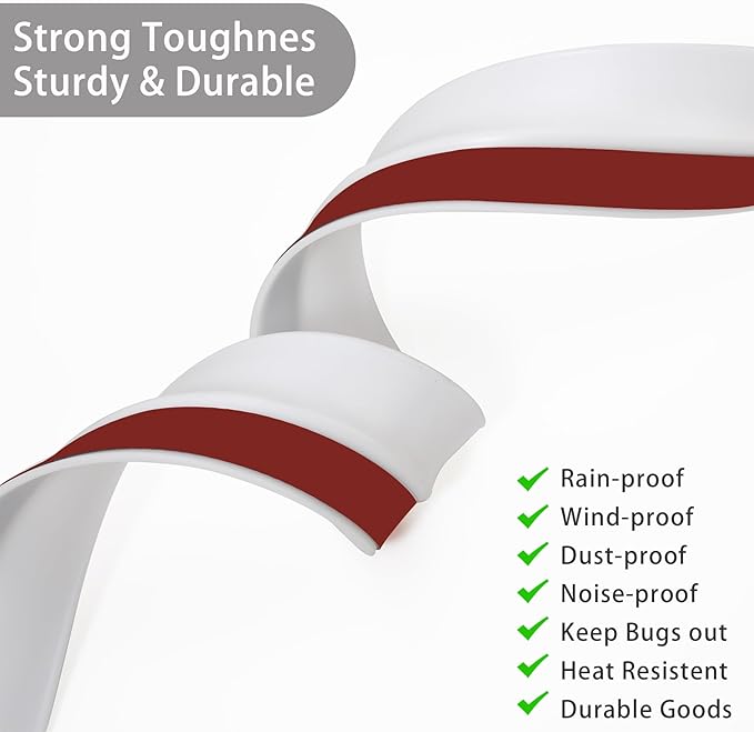 Gaahing Garage Door Top and Sides Seal Strip, Universal Weather Stripping - Image 5
