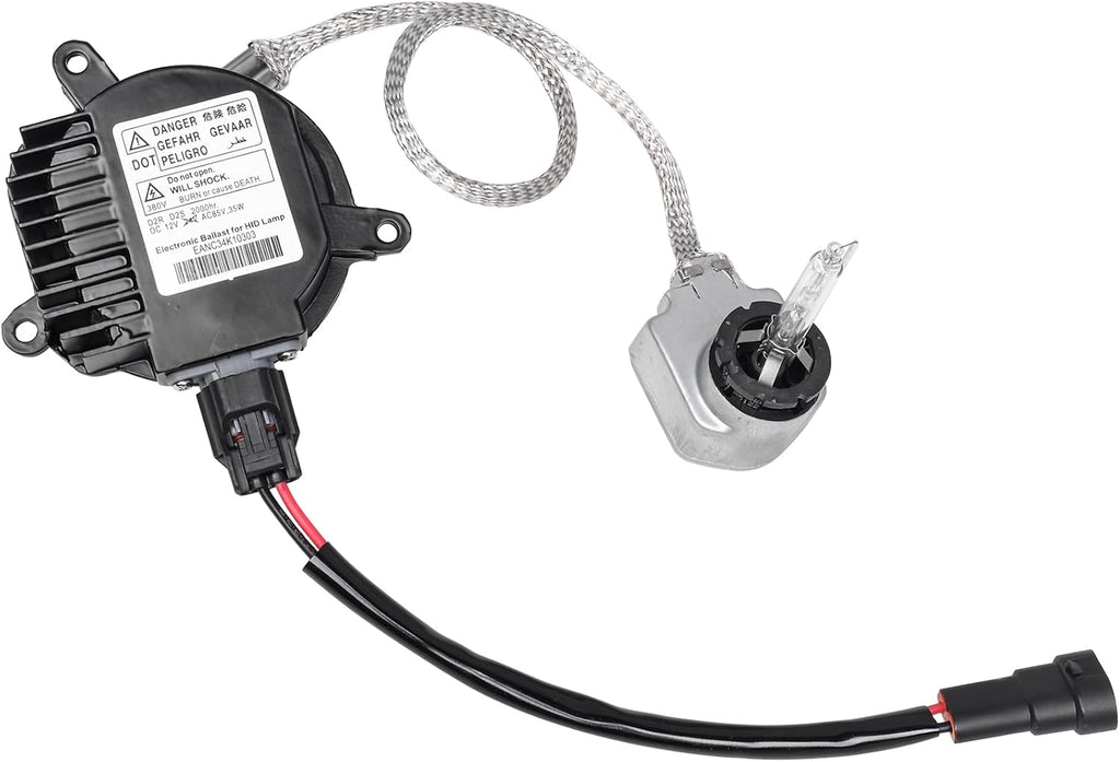 2PCS Xenon HID Headlight Ballast Control Unit w/Igniter & D2S Bulb Replacement for Nissan Rogue 350z Altima Murano Marano Maxima,for Infiniti G35 G37 FX35 Qx56, # Replace 28474-89904 28474-8991A