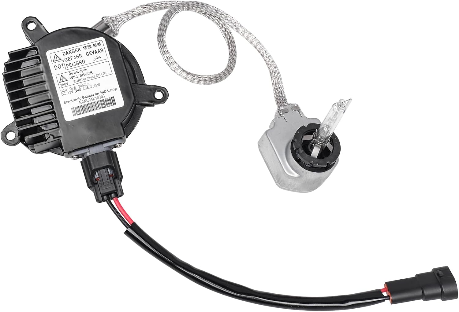 2PCS Xenon HID Headlight Ballast Control Unit w/Igniter & D2S Bulb Replacement for Nissan Rogue 350z Altima Murano Marano Maxima,for Infiniti G35 G37 FX35 Qx56, # Replace 28474-89904 28474-8991A