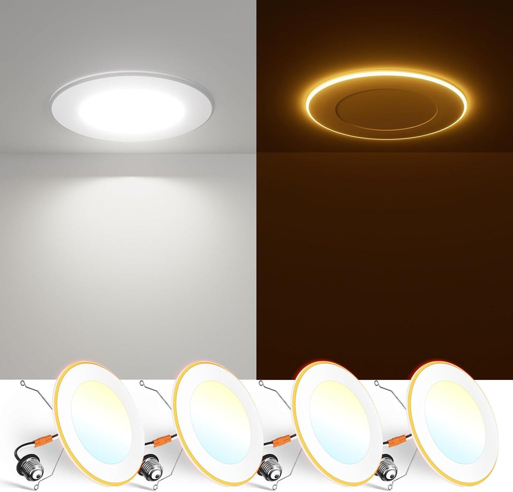freelicht 4 pack 5/6 inch 5cct led recessed, main product view