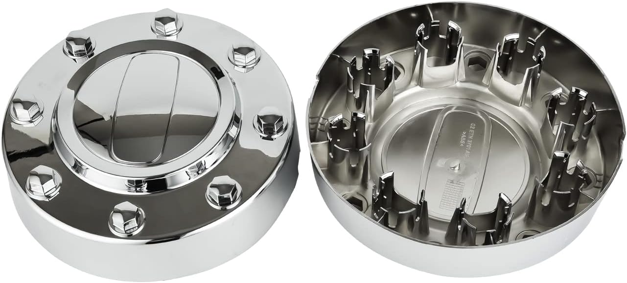 Replacement for Chrome Wheel Center Hub Cap Hubcap 2011-2018 Ram 3500 2Pcs Front + 2Pcs Rear 1-Ton Dually DRW Alloy Wheel