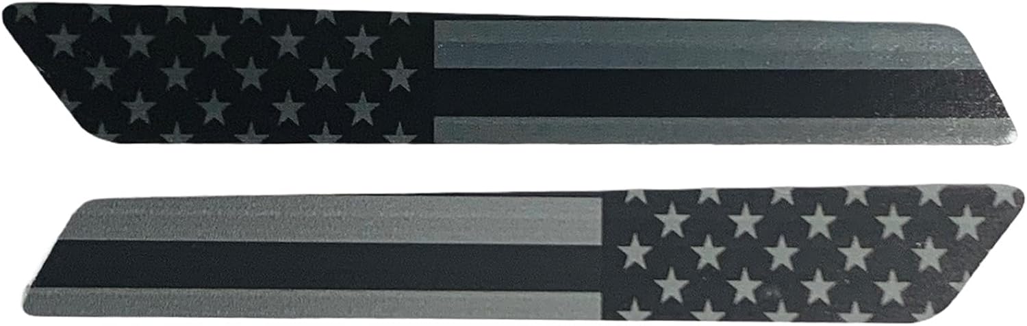 Kustom Cycle Parts Premium Aftermarket Black and Grey American Flag Saddlebag Inserts Sold in Pairs. Fits Harley Davidson Touring Models. Street & Road Glides. Made in USA. (2014 and Newer)
