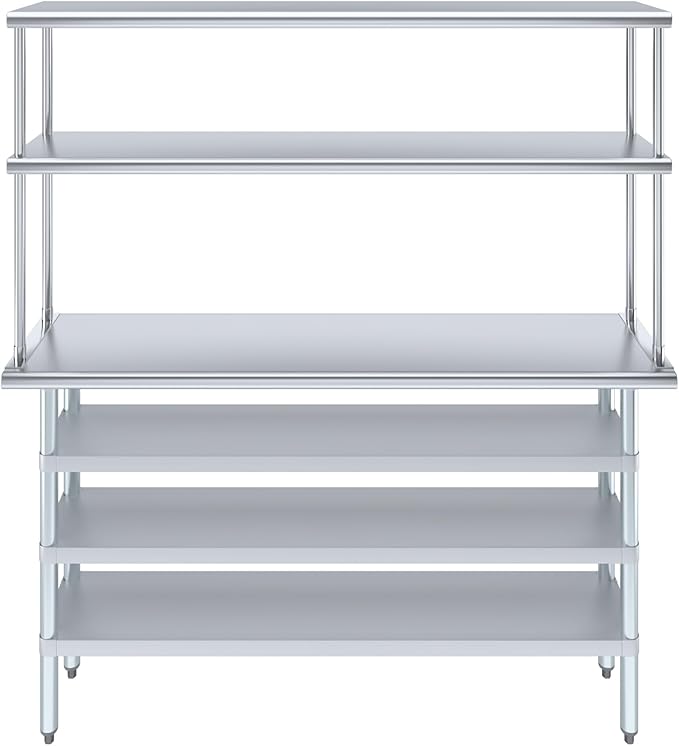 Amgood 14" x 60" Stainless Steel Work Table - Image 2