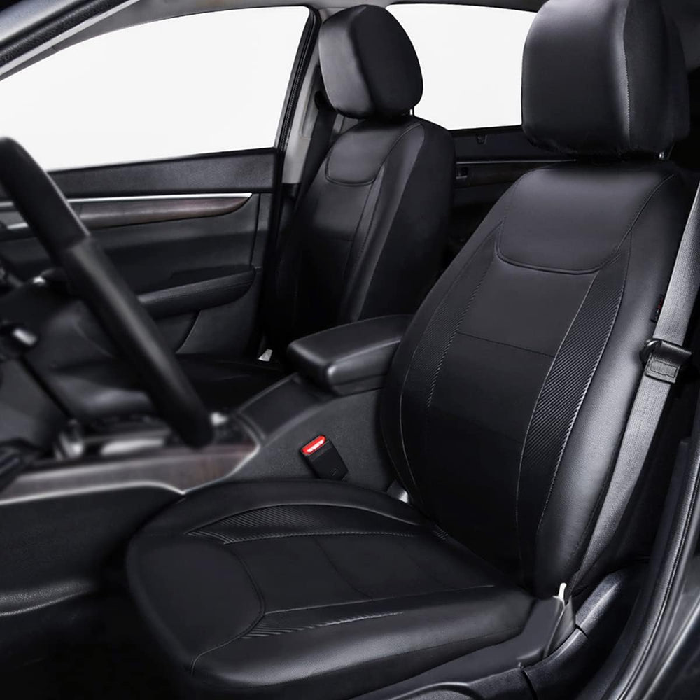 Flying Banner car seat Covers Protects Water Proof Faux Leather Carbon Fiber ...