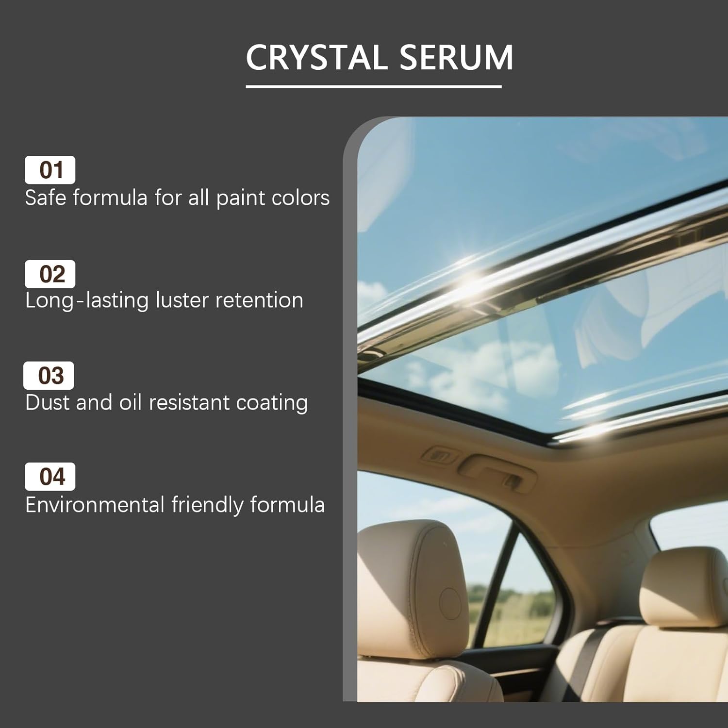100ML PTZ Crystal Serum – Advanced Graphene Ceramic Coating for Cars,9H Graphene Coating for Auto Car Detailing (2PCS)