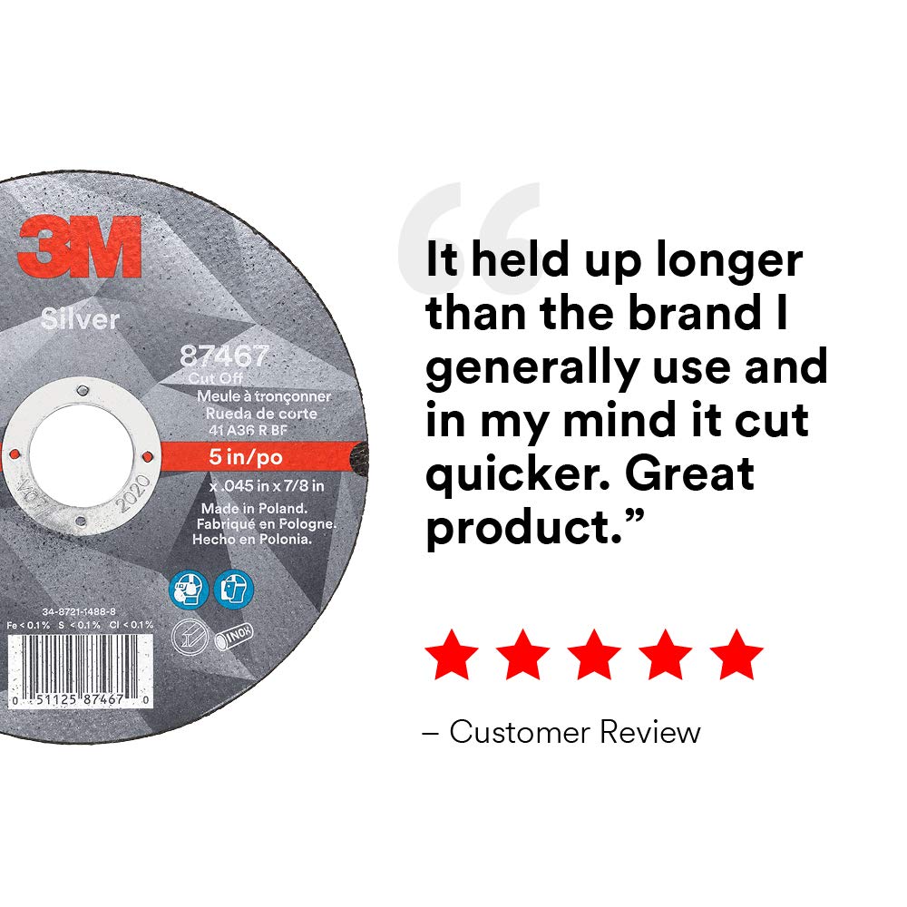 3m silver cut-off wheel, 87467, 36+, t1, 5 on a desk or shelf