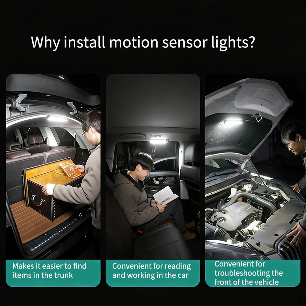 Car Trunk Light for Toyota Sienna XL40 2020 2021 2022 2023 2024 2025 Car Trunk Automatic Sensor Lights Vehicle Interior Dome Lights Reading Light
