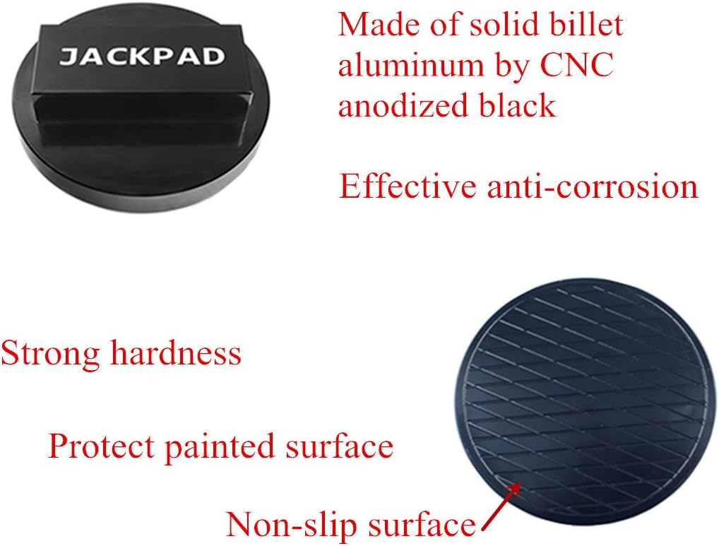 Jack Pad Adapter Anodized Black Replacement for B-M-W 135 335 535 E82 E88 E46 E90 E91 E92 E93 E38 E39 E60 E61 E63 E64 E65 E66 E70 E71 E89 X5 X6 X3 1M M3 M5 M6 F01 F02 F30 F10(1 pcs)