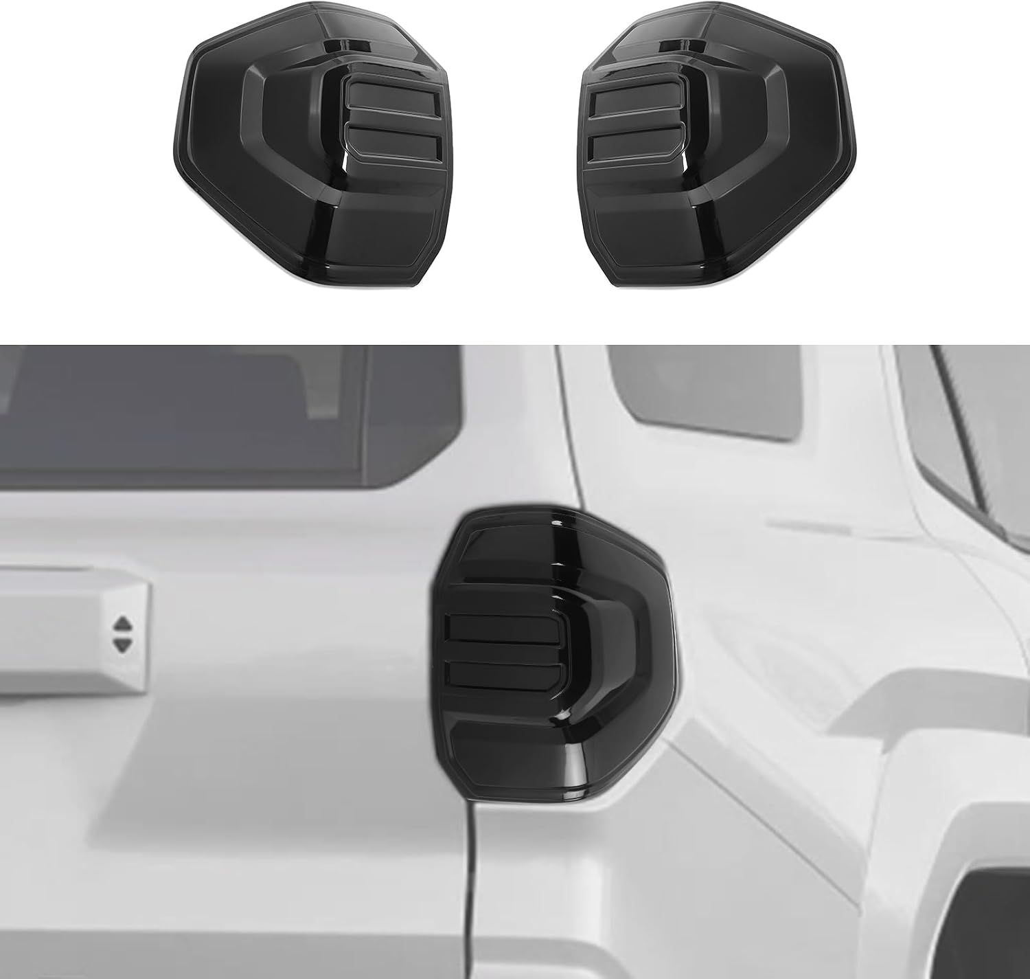CheroCar Smoked Black Tail Light Cover Guard Trim Replacement TailLight Cover ABS Exterior Accessories for 2024 2025 2026 Toyota 4Runner