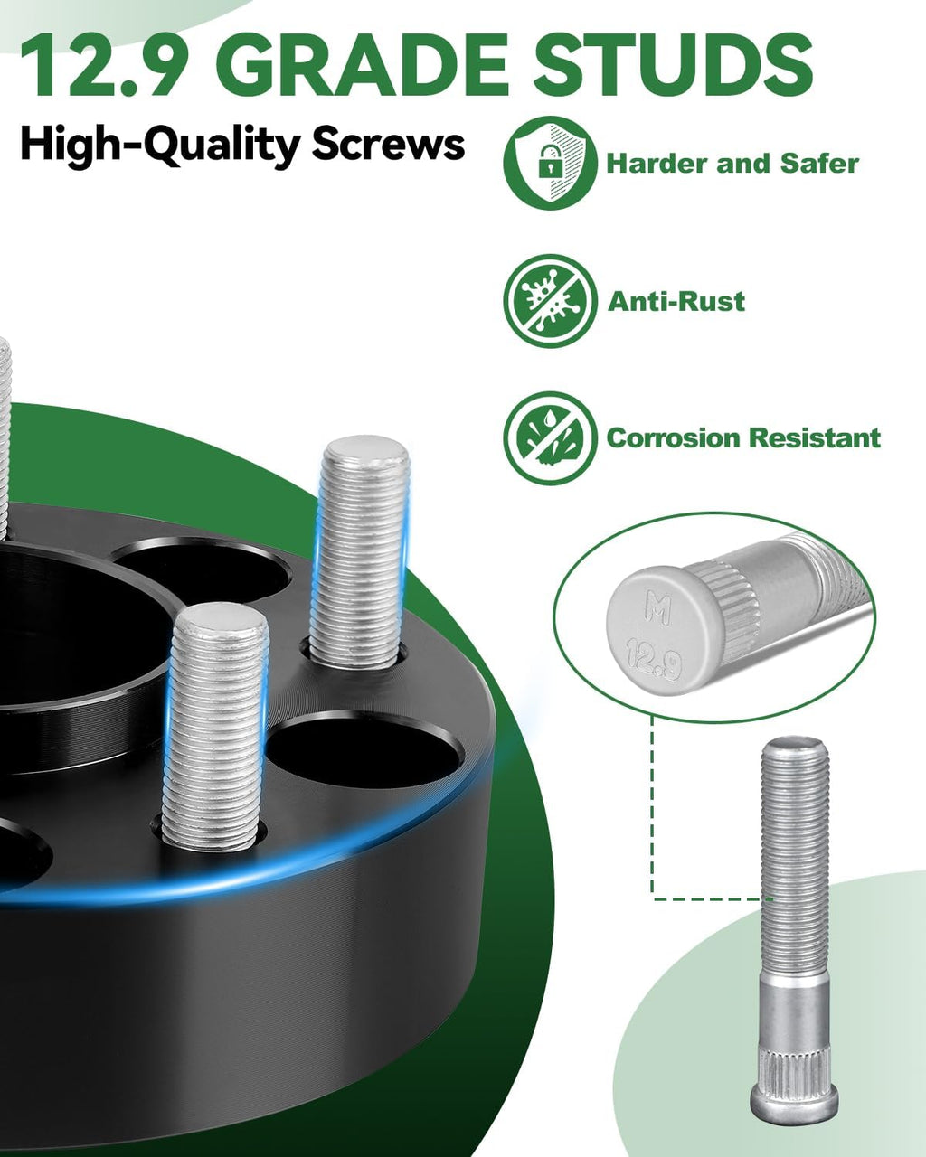 2 Inch 6x5.5 Wheel Spacers for 2019-2024 Ram 1500, 6x139.7 Wheel Spacers 77.8mm Hubcentric with 14x1.5 Stud