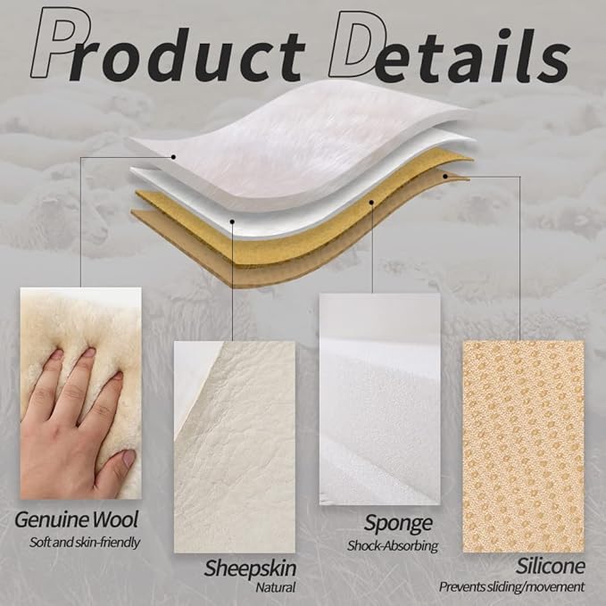 LLB Genuine Sheepskin Car Seat Cushion Seat Covers - Image 2
