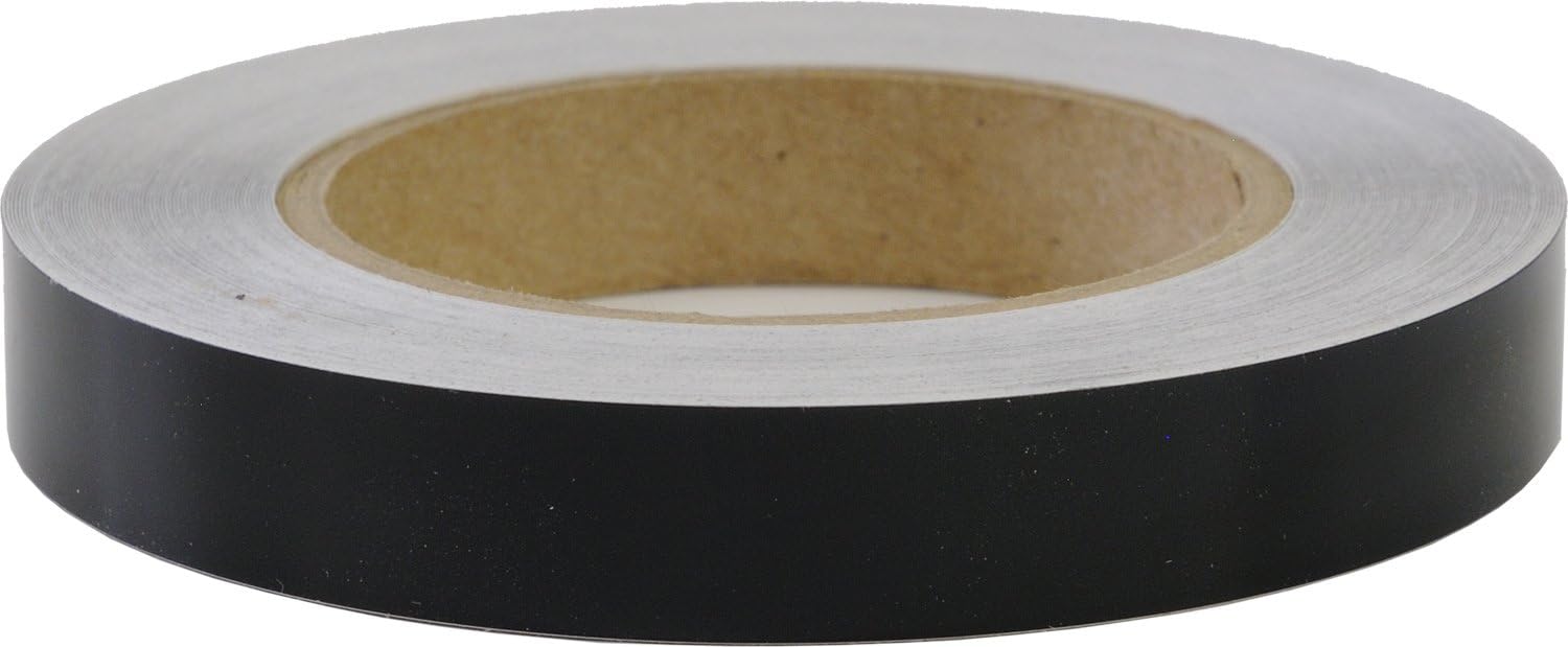 Solid Stripe for Auto Truck Boat - 3mil Vinyl - 1/2" x 50' - Black