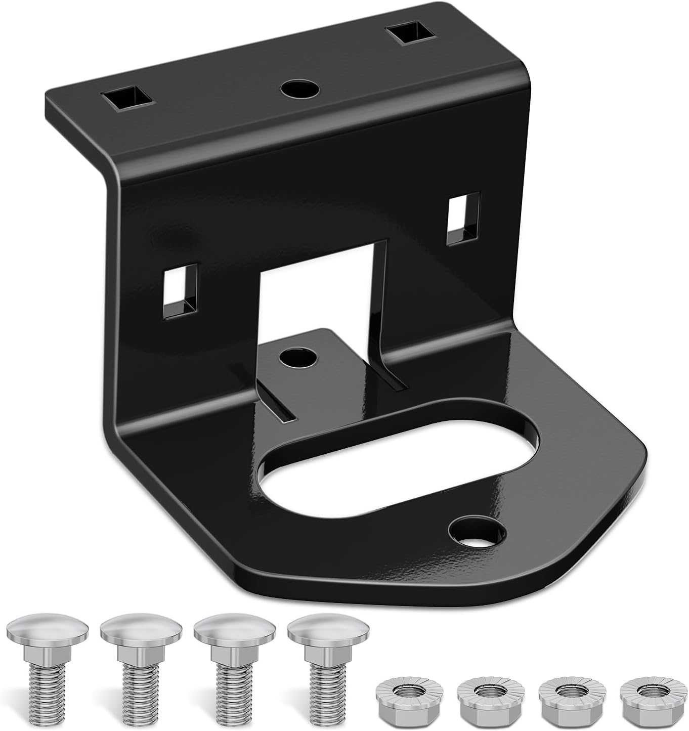 Nilight Zero Turn Lawn Mower Hitch with Bolts Versatile Chain Slot for IKON X, IKON XL, ZT-X, ZT-XL OEM Replacement #71514900 Heavy Duty Steel Black