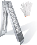 Alloy Steel Motorcycle Ramp, 750 Lbs Capacity, 78in Folding Loading Ramp with Load Straps for Pickup Trucks, Motorcycles, ATVs, UTVs, Lawn Mowers, Dirt Bikes (1)